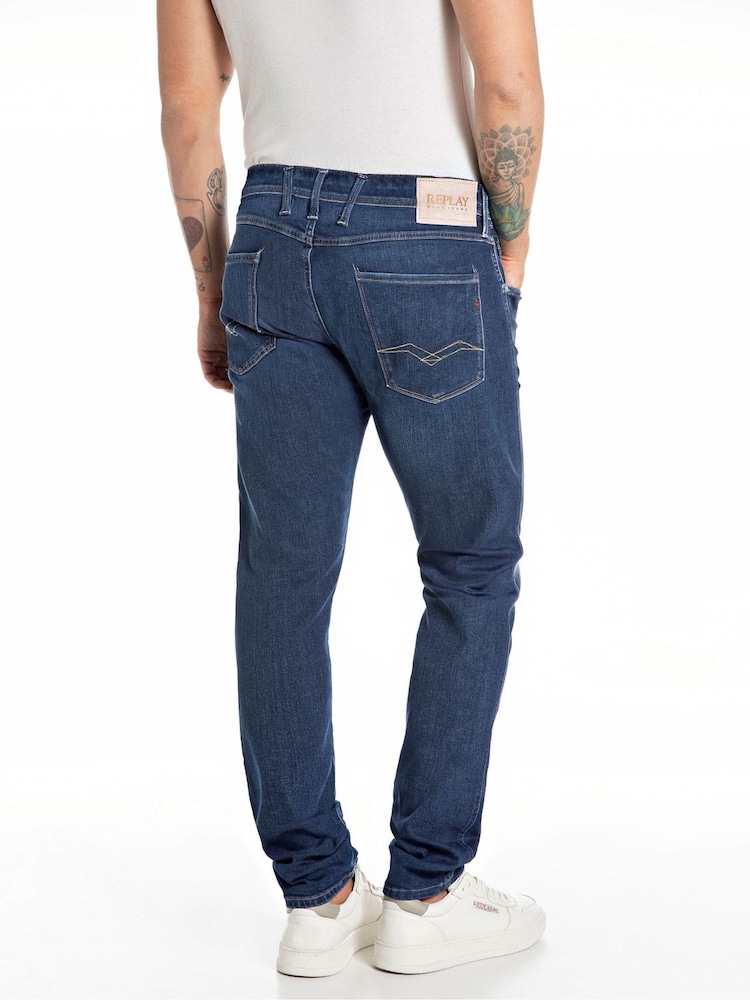 Replay Denim Lightwash Anbass Powerstretch Slim Fit Jeans - Image 2 of 2 Replay Denim Lightwash Anbass Powerstretch Slim Fit Jeans - Image 2 of 2