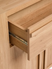 Natural Heath Oak Effect Space Saving Small Sideboard - Image 10 of 10
