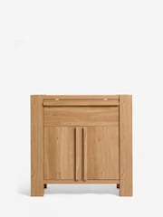 Natural Heath Oak Effect Space Saving Small Sideboard - Image 6 of 10