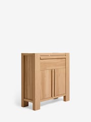 Natural Heath Oak Effect Space Saving Small Sideboard - Image 8 of 10