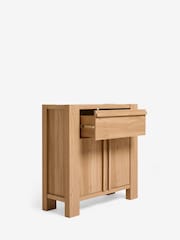 Natural Heath Oak Effect Space Saving Small Sideboard - Image 9 of 10