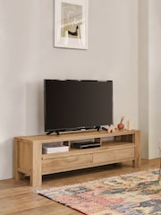 Natural Heath Oak Effect Up to 65 inch TV Unit - Image 1 of 6