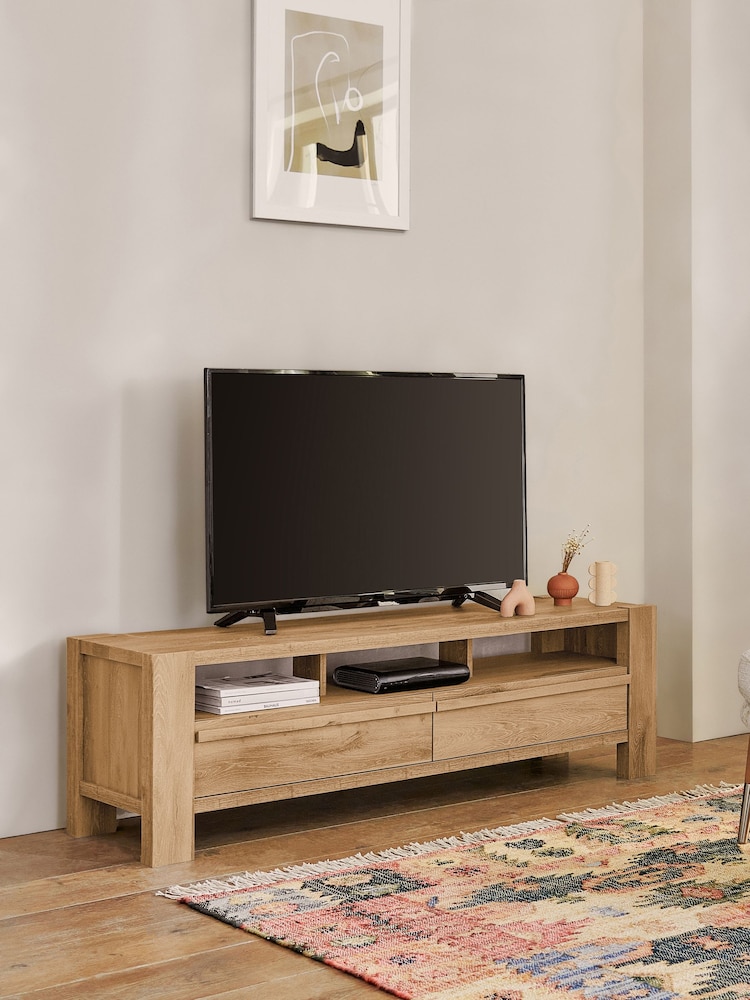 Natural Heath Oak Effect Up to 65 inch TV Unit - Image 1 of 6