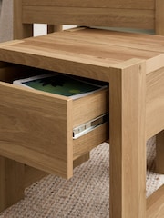 Natural Heath Oak Effect Storage Nest of Tables - Image 3 of 8