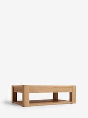 Natural Heath Oak Effect Storage Coffee Table - Image 6 of 9