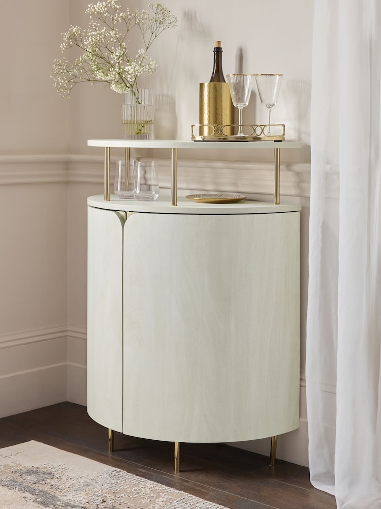 Light Evie Oak Effect Drinks Cabinet - Image 1 of 8