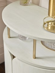 Light Evie Oak Effect Drinks Cabinet - Image 3 of 8