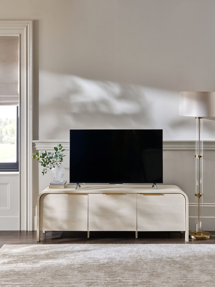 Light Natural Mia Oak Effect Wide TV Unit - Image 2 of 9