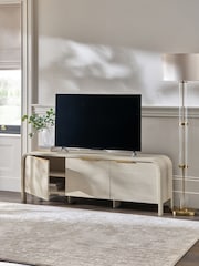 Light Natural Mia Oak Effect Wide TV Unit - Image 3 of 9