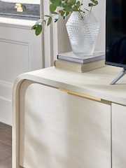 Light Natural Mia Oak Effect Wide TV Unit - Image 4 of 9