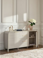Light Natural Mia Oak Effect Large Sideboard - Image 3 of 8