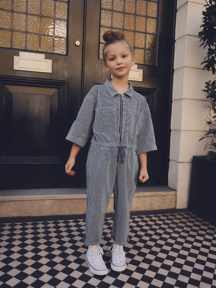 Blue Stripe Boilersuit (3-16yrs) - Image 1 of 9