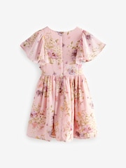 Pink Angel Sleeve Embellished Dress (3-16yrs) - Image 7 of 9