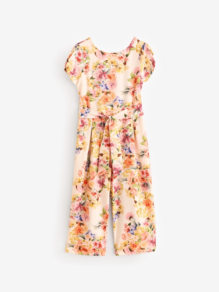 Cream Floral Printed Jumpsuit (3-16yrs) - Image 5 of 8