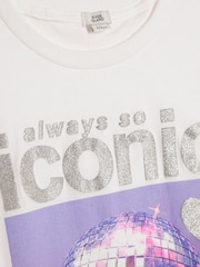 River Island White Always Iconic Disco T-Shirt - Image 4 of 4