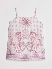 River Island Pink Horse Satin Cami Top - Image 1 of 4