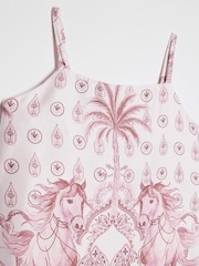 River Island Pink Horse Satin Cami Top - Image 3 of 4