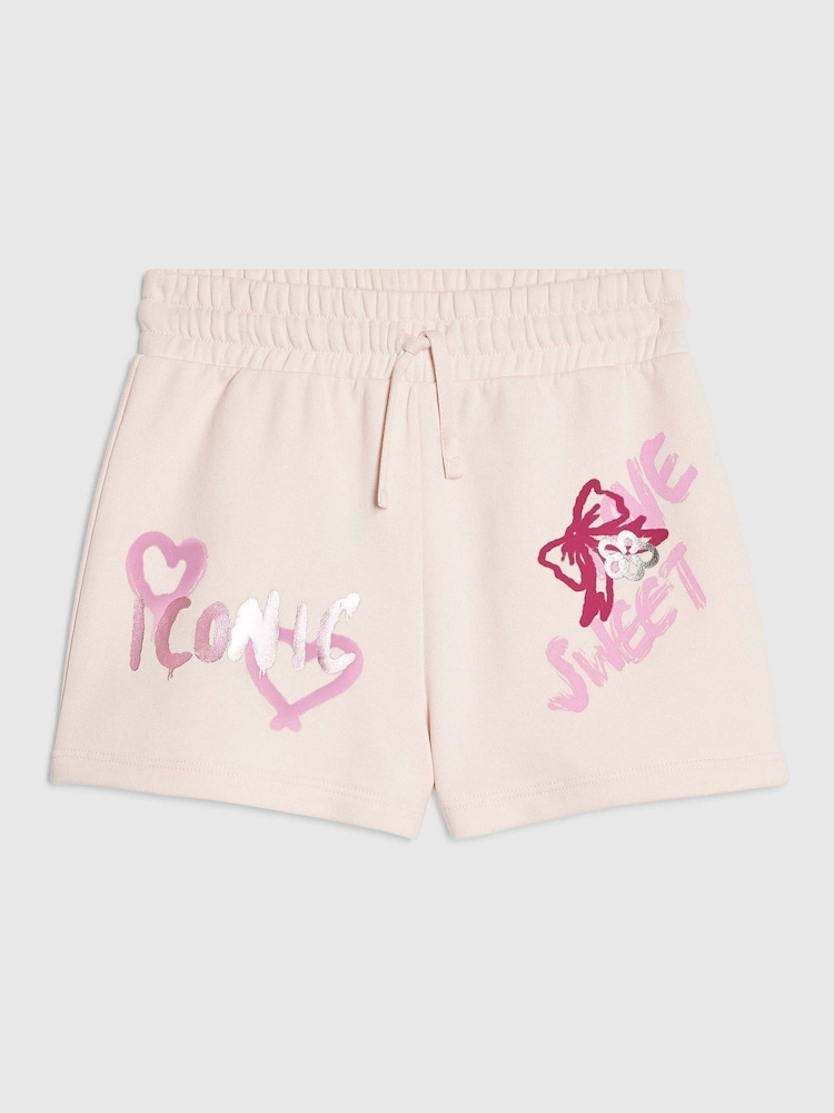 River Island Pink Graffiti Icon Shorts - Image 1 of 4