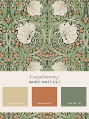 William Morris At Home Green Pimpernel Green A4 Wallpaper Sample - Image 4 of 4