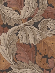 William Morris At Home Burnt Orange Acanthus A4 Wallpaper Sample - Image 2 of 4