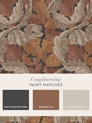 William Morris At Home Burnt Orange Acanthus A4 Wallpaper Sample - Image 4 of 4