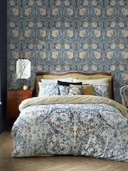 William Morris At Home Blue Pimpernel Blue A4 Wallpaper Sample - Image 1 of 4