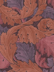 William Morris At Home Plum Acanthus A4 Wallpaper Sample - Image 2 of 4