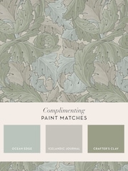 William Morris At Home Sage  Duck Egg Acanthus Sage and A4 Wallpaper Sample - Image 4 of 4