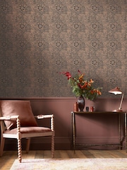 William Morris At Home Charcoal Marigold Fibrous A4 Wallpaper Sample - Image 1 of 4