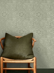 William Morris At Home Sage Marigold Fibrous A4 Wallpaper Sample - Image 1 of 4