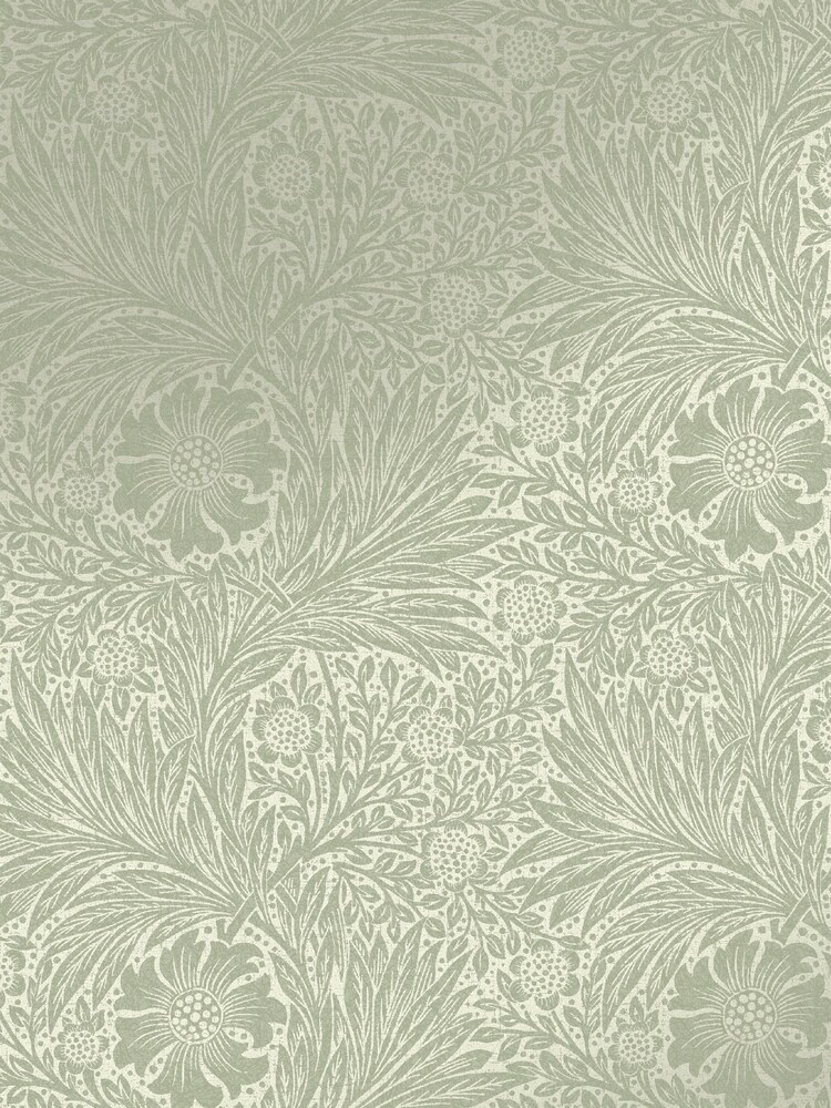 William Morris At Home Sage Marigold Fibrous A4 Wallpaper Sample - Image 2 of 4
