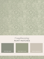 William Morris At Home Sage Marigold Fibrous A4 Wallpaper Sample - Image 4 of 4