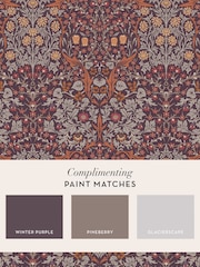 William Morris At Home Plum Blackthorn A4 Wallpaper Sample - Image 4 of 4