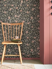 William Morris At Home Charcoal Bird and Pomegranate A4 Wallpaper Sample - Image 1 of 4