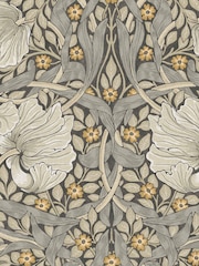 William Morris At Home Grey Pimpernel A4 Wallpaper Sample - Image 2 of 4