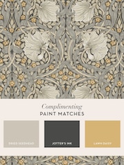 William Morris At Home Grey Pimpernel A4 Wallpaper Sample - Image 4 of 4