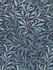 William Morris At Home Deep Blues Willow Bough A4 Wallpaper Sample - Image 2 of 4