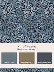William Morris At Home Deep Blues Willow Bough A4 Wallpaper Sample - Image 4 of 4