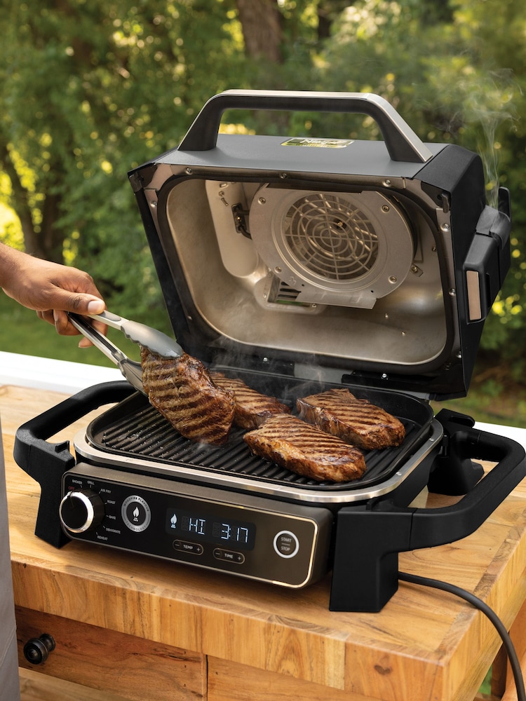 Ninja Grey Woodfire Electric BBQ Grill & Smoker - Image 1 of 6