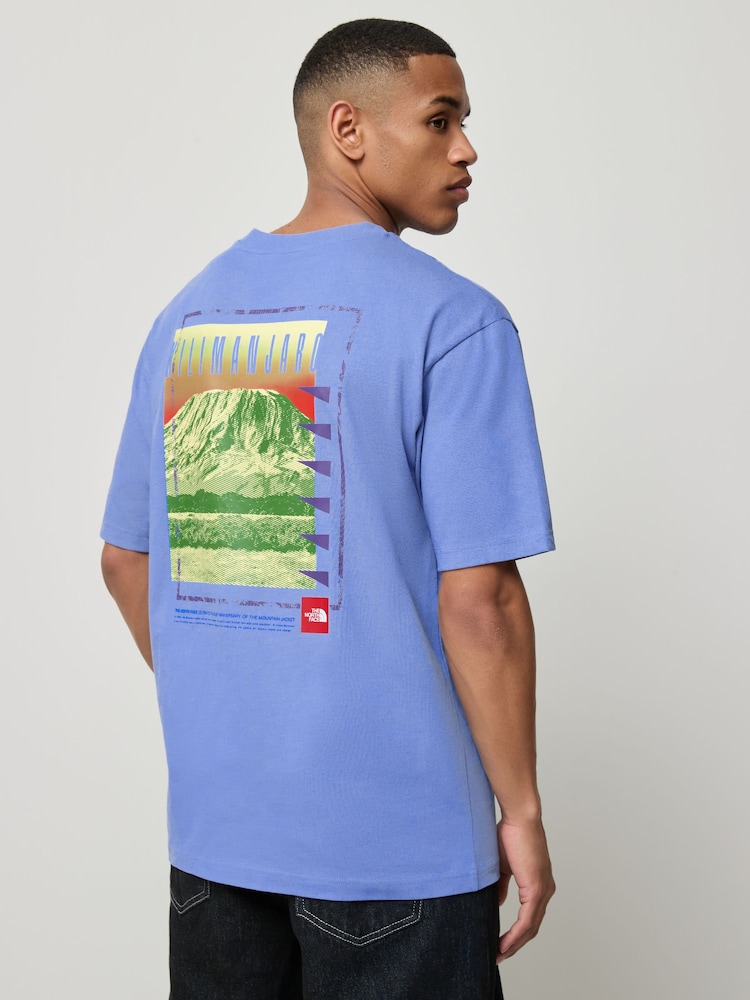 The North Face Blue AXYS Oversized Back Print T-Shirt - Image 1 of 7