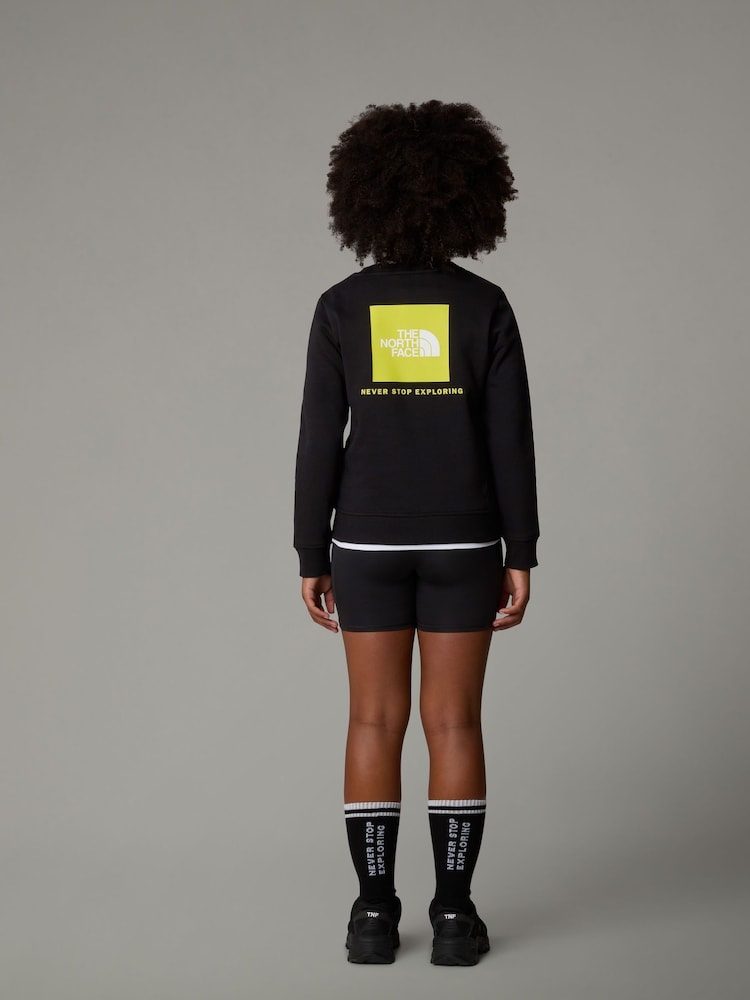 The North Face Black Teen Box NSE Crew Sweat Top - Image 2 of 4