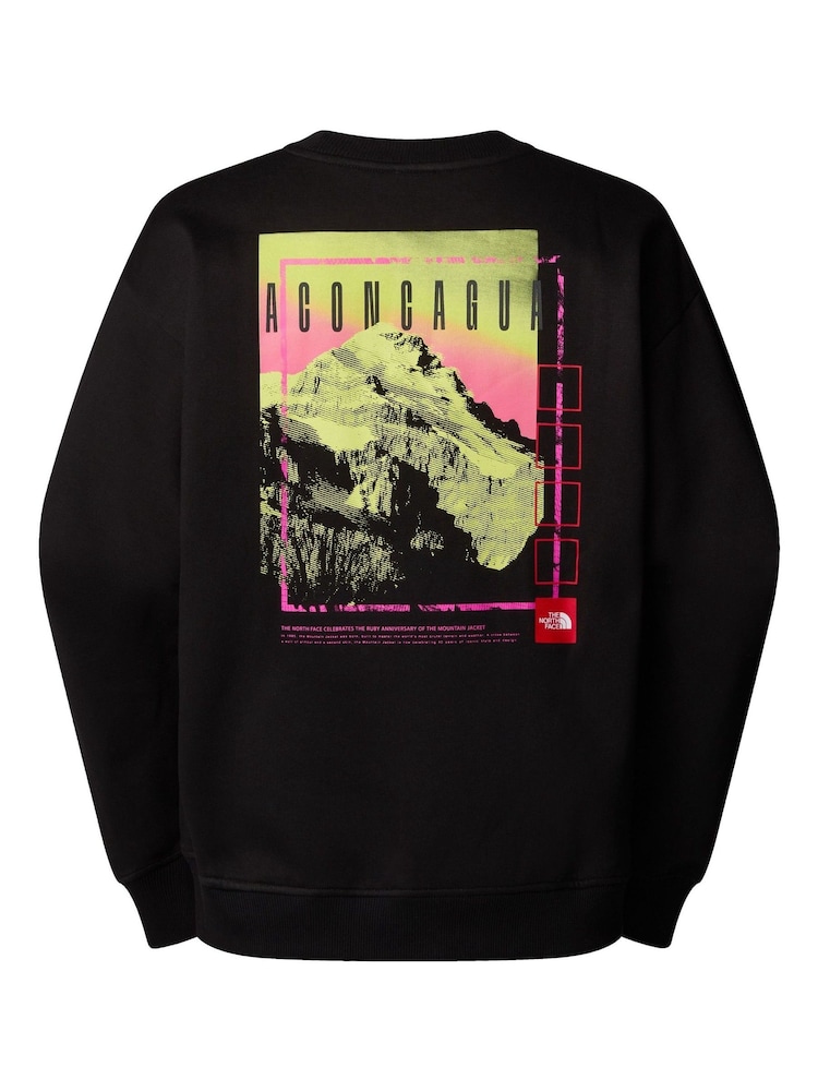 The North Face Black AXYS Oversized Back Print Sweatshirt - Image 6 of 6 The North Face Black AXYS Oversized Back Print Sweatshirt - Image 6 of 6