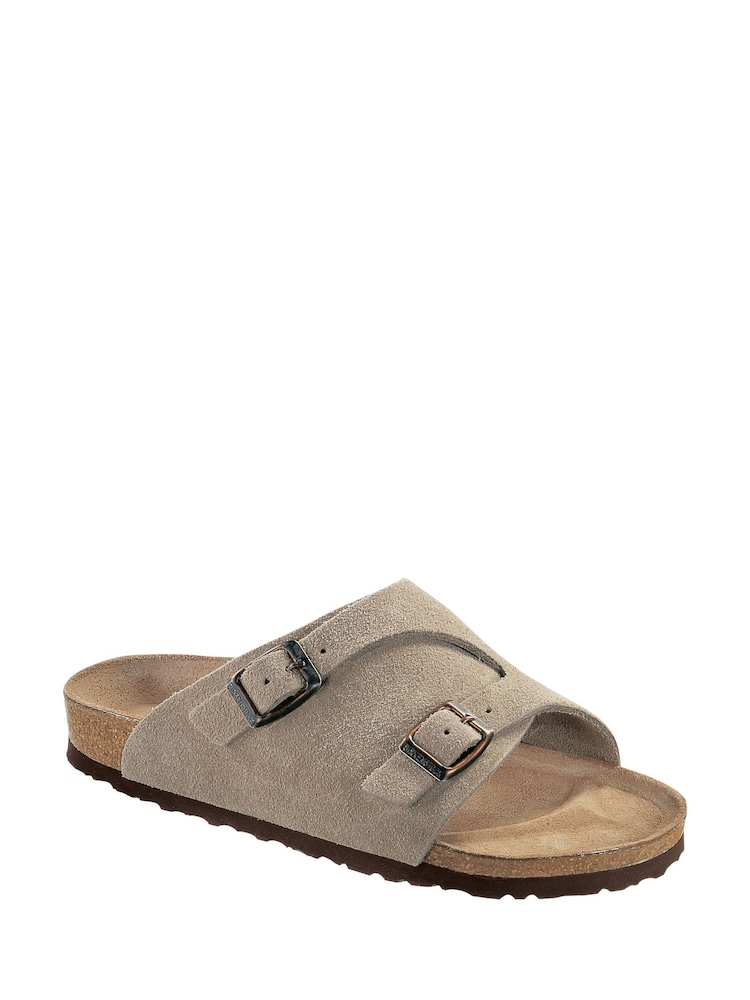 Birkenstock Brown Zurich Suede Leather Sandals - Image 1 of 3