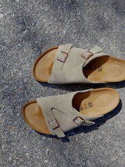 Birkenstock Brown Zurich Suede Leather Sandals - Image 3 of 3