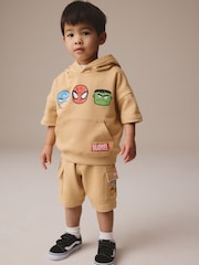Stone Marvel 100% Cotton Hoodie and Shorts Set (3mths-8yrs) - Image 1 of 7