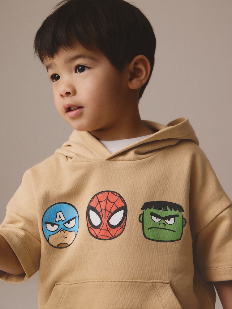 Stone Marvel 100% Cotton Hoodie and Shorts Set (3mths-8yrs) - Image 2 of 7