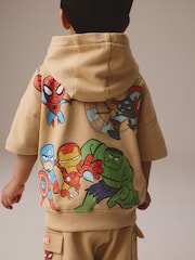 Stone Marvel 100% Cotton Hoodie and Shorts Set (3mths-8yrs) - Image 4 of 7