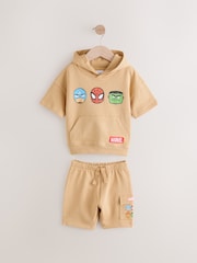 Stone Marvel 100% Cotton Hoodie and Shorts Set (3mths-8yrs) - Image 5 of 7