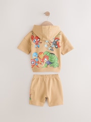 Stone Marvel 100% Cotton Hoodie and Shorts Set (3mths-8yrs) - Image 6 of 7