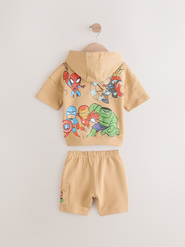 Stone Marvel 100% Cotton Hoodie and Shorts Set (3mths-8yrs) - Image 7 of 7